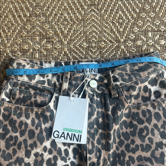 Leopard Denim Stary Jeans Ganni - Picture 9 of 10